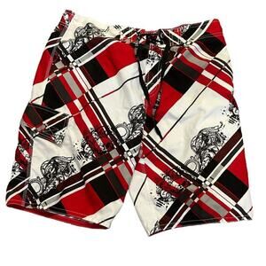 Point Zero Long Board Shorts Size M Trunks Beach Swim Surf Casual Play #A-1599